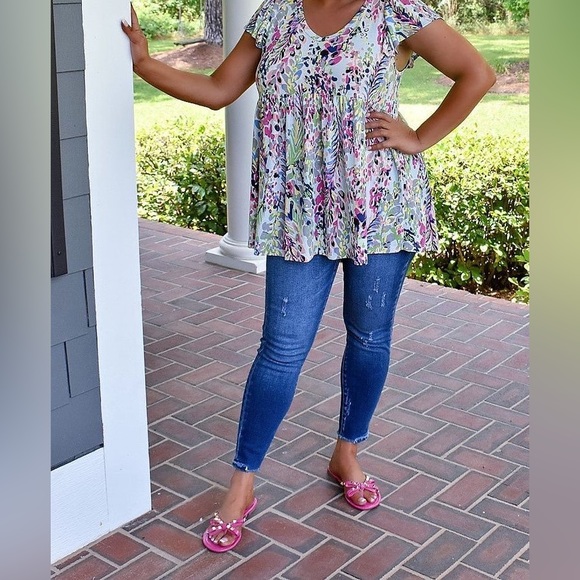 Valentino Garavani PVC Rockstud Bow Jelly Thong Sandals Pink 37 - Picture 8 of 10